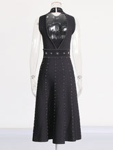 Beaded Knitted Slim Fit A-line Dress